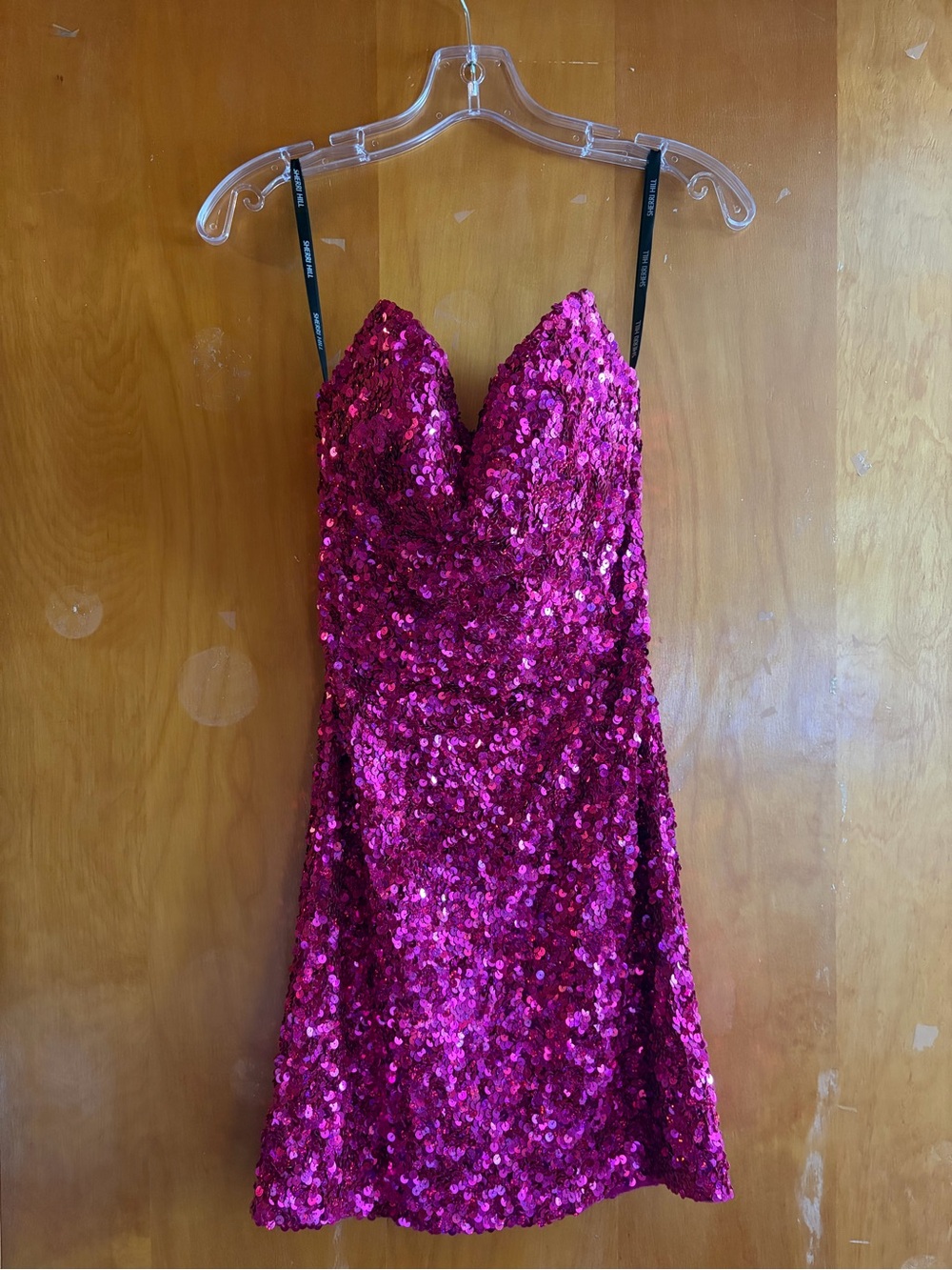 Sherri Hill Fuchsia Sequin Mini Dress